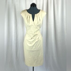 Adrianna Papell ivory lined sheath dress 12 327